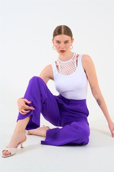 İçi Dantelli Kaşkorse Atlet - Beyaz - photo 1