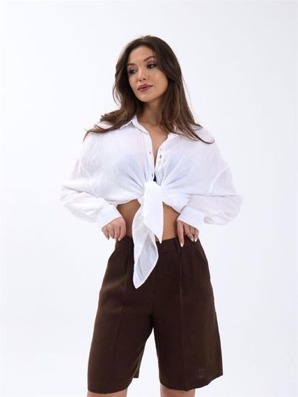 7066 ŞORT-KAHVE - фото 3