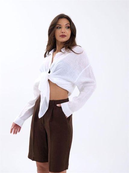 7066 ŞORT-KAHVE - фото 5