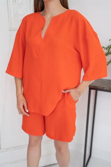 Oranj Şort Ve Üst Takım - фото 3