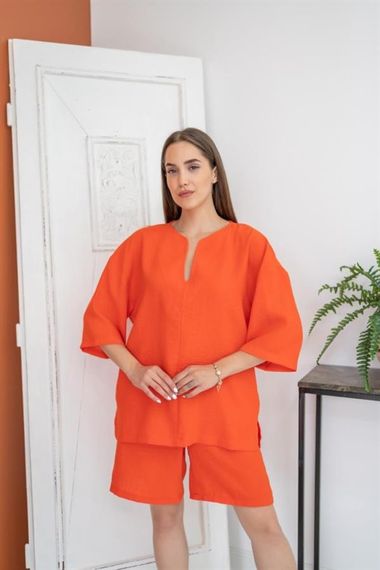 Oranj Şort Ve Üst Takım - фото 2