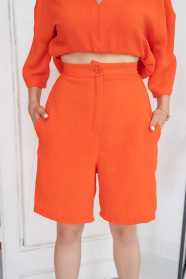 Oranj Şort Ve Üst Takım - фото 4
