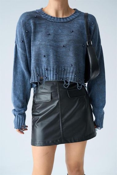 İncili Kazak - İndigo - صورة 3