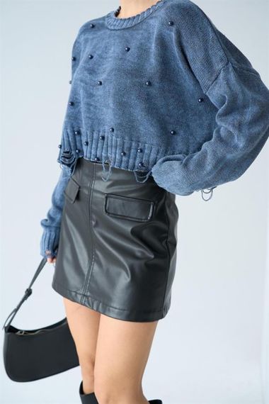 İncili Kazak - İndigo - صورة 4