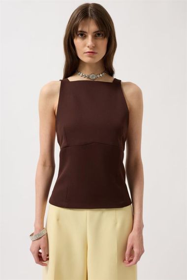 Sırt Kurdele Detay Bluz - fotoğraf 1