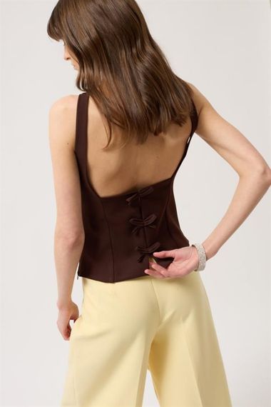 Sırt Kurdele Detay Bluz - fotoğraf 4