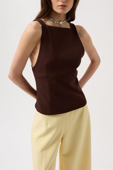 Sırt Kurdele Detay Bluz - fotoğraf 3