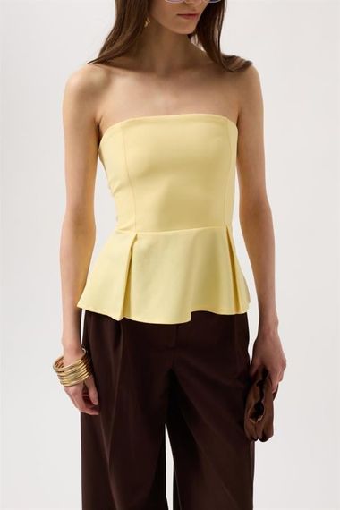 Pileli Straplez Bluz - photo 4