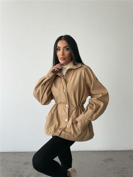 MONT BEL BÜZGÜ BALIKÇI YAKA SOFT KUMAŞ - Kahverengi - photo 1