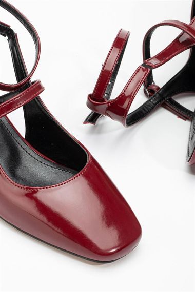 ST-003 Bordo Rugan Günlük 4 Cm Topuklu Bayan Ayakkabı - фото 5
