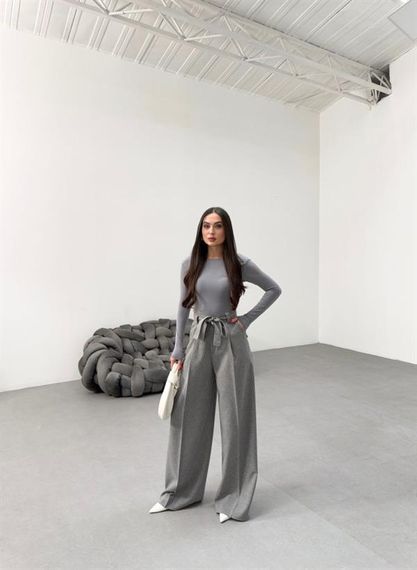 Sante Çi̇zgi̇li̇ Bel Kuşakli Palazzo Pantolon - photo 4