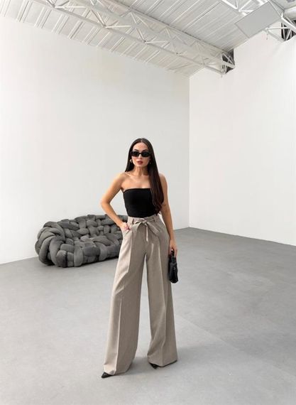 Sante Çi̇zgi̇li̇ Bel Kuşakli Palazzo Pantolon - photo 1