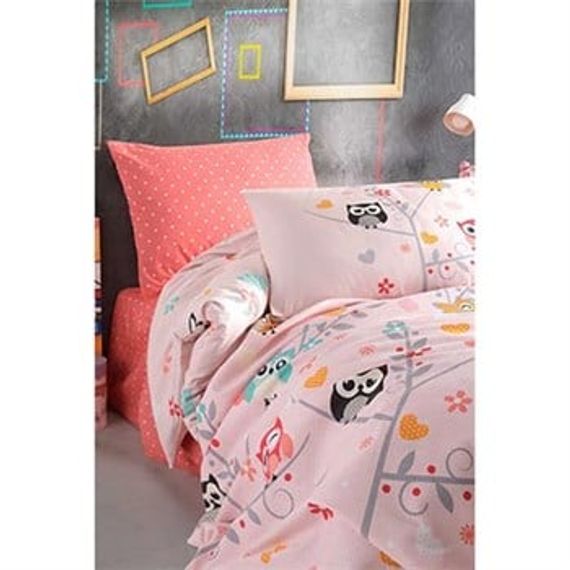 COTTON LIFE SINGLE BEDDING SET LOLA PINK