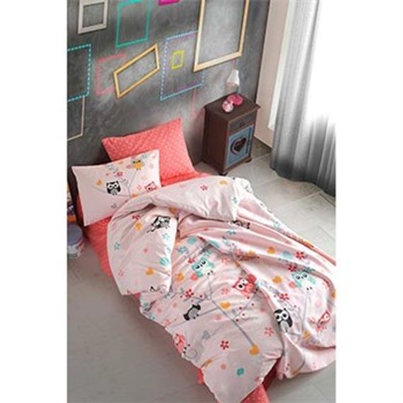 COTTON LIFE SINGLE BEDDING SET LOLA PINK