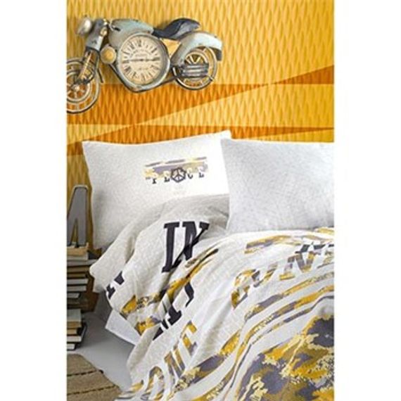 COTTON LIFE SINGLE BEDDING SET منطقة التجميد رمادي