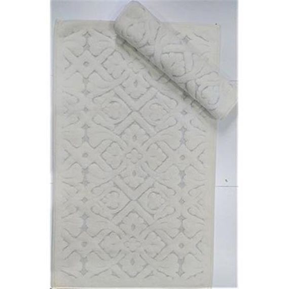 Коврики для ванной Maco Cotton Klozet, кремовые, 100x60 см и 60x50 см, 100% хлопок, прямоугольные, стираются в машине при 30 °C, производство в Турции