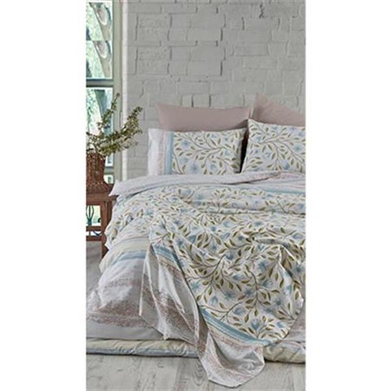 Cotton Life Single Duvet Cover Set Fiesta Blue