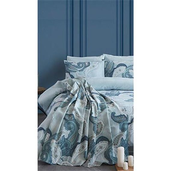 Cotton Life Single Duvet Cover Set Antique Mint