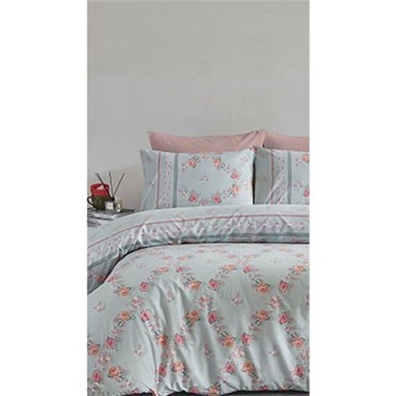 Cotton Life Single Duvet Cover Set Siena Mint