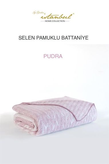 Good Night Istanbul Single Cotton Blanket Selen Pudra - photo 1