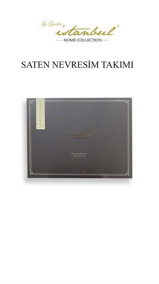 Набор постельного белья из хлопкового сатина İyi Geceler İstanbul для двуспальной кровати La Maison, бежевого цвета - фото 3