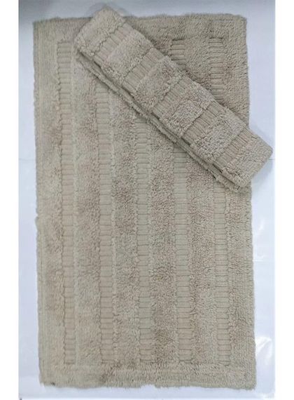 Коврики для ванной Maco Cotton Тафтинг Мягкий Бежевый, 60*100 см и 40*60 см