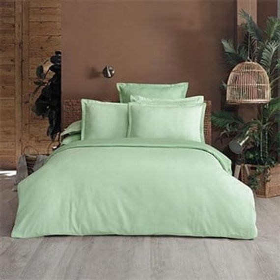 SAREV SATIN DOUBLE BEDDING SET ARMURLU OLIVE V7 2Y D - photo 1