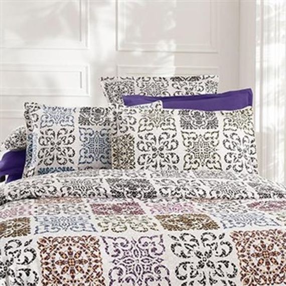 Комплект постільної білизни SAREV SATEN KING SIZE NIGHT SHINE V1 2Y D для сімейних ліжок - фото 2