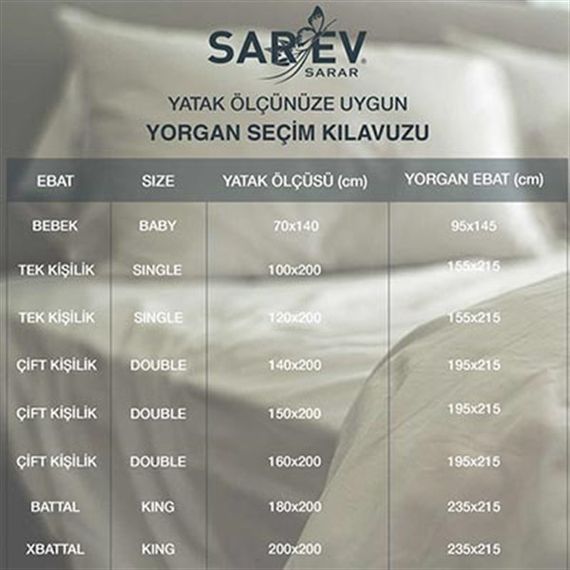 SAREV TEK KİŞİLİK MİCROFİBER YORGAN V1 BEYAZ - fotoğraf 3