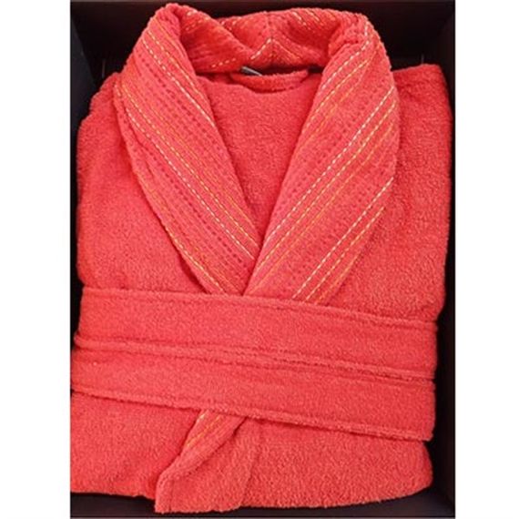 GOOD NIGHT ISTANBUL TEK BATHROBE IN LINE CORAL S/M