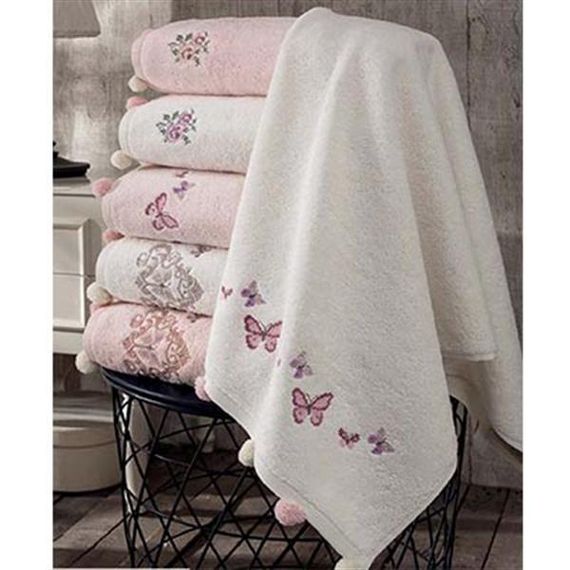 Пензли з вишивкою PUPİLLA, 50*90 см, чудовий рушник для обличчя і рук Sila PonPon