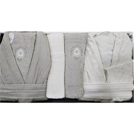 PUPİLLA FAMILY BATHROBE SET COMBED SEVİLLA ECRU - BEIGE