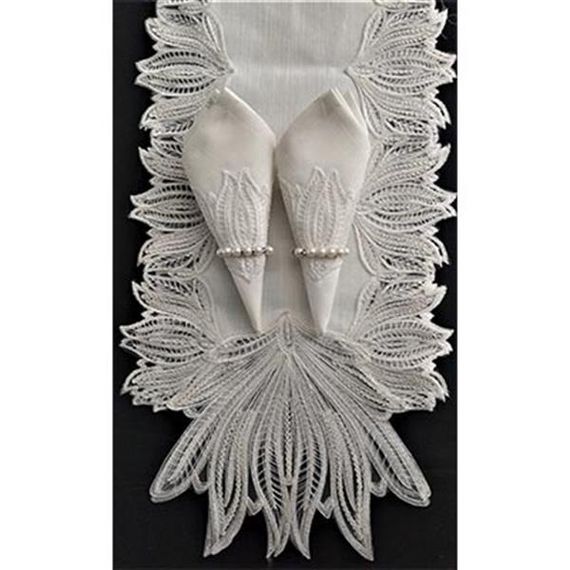 ATAK RUNNER MASA SETİ ZAMBAK KREM