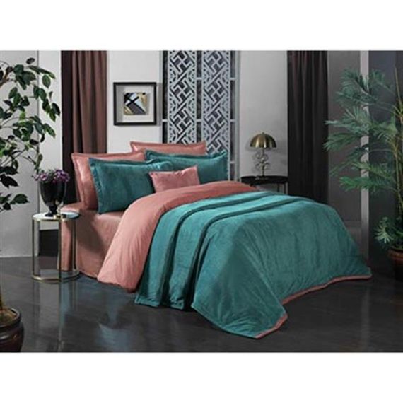 SAREV DOUBLE EXCLUSIVE BED COVER DOLCE VITA PETROL