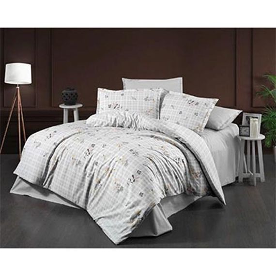 Комплект постільної білизни SAREV RANFORCE для двоспального ліжка, бежева основа, високоякісний матеріал, комфорт та стиль