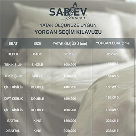 SAREV ÇİFT KİŞİLİK YORGAN CROCO DREAM SOFT BEYAZ - fotoğraf 3