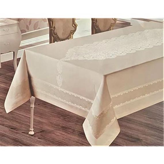 اتاك مفرش طاولة 160 * 220 انابري كابتشينو