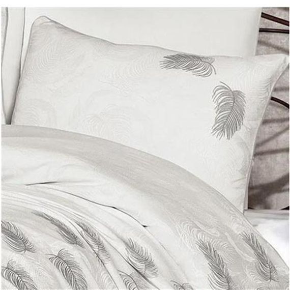 Nazik Home Double Duvet Cover Set Belissa Cream Gray - photo 2