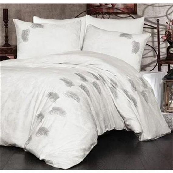 Nazik Home Double Duvet Cover Set Belissa Cream Gray - photo 1