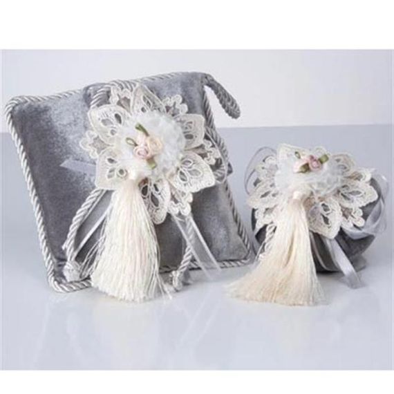 Набор из 5 предметов: красивый серый корзина для полотенец, мыло, бутылка и лаванда в подарочной упаковке - фото 3