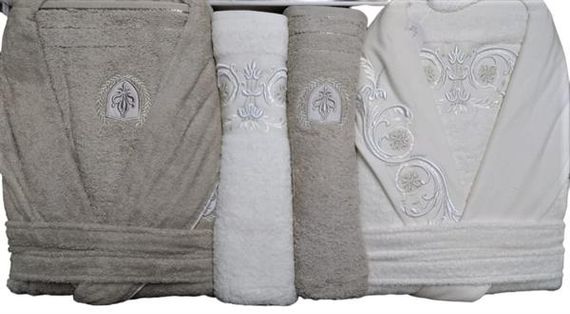 Комплект халатів Pupilla Aile Valentina екру-бежевий