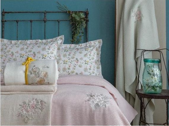 Pupilla Double Embroidered Pique Set Dolce Salmon