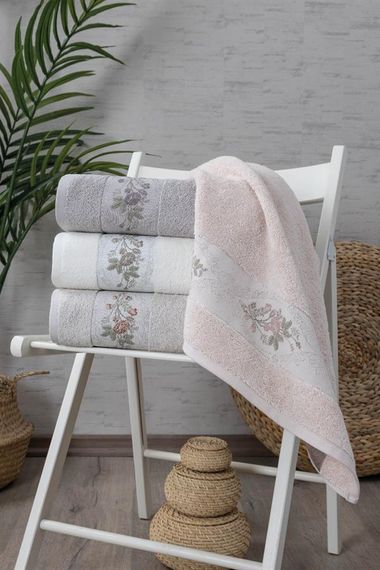 Пупілла 4-ка рушників 50*90 см, для обличчя та рук, м'які та вбираючі, елегантний дизайн, ідеальні для ванной кімнати