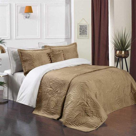 Sarev Çift Kişilik Exclusıve Yatak Örtüsü Sarı