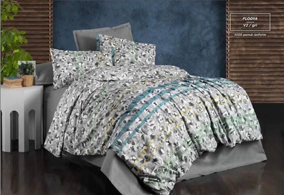 Sarev Ranforce طقم غطاء لحاف مفرد بازار فلوديا رمادي