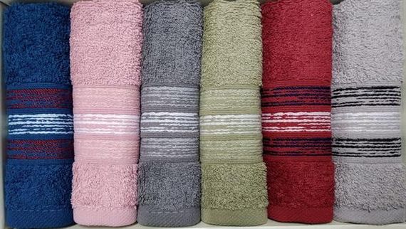 Набір з 6 спортивних рушників у коробці 30х50 см Şikel