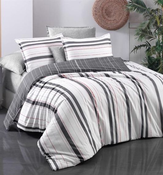 Комплект постельного белья двойного размера Sarev Ranforce Bazaar Dozy серый