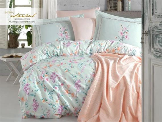 Good Night Istanbul Double Duvet Cover Pike Set Jasmine Salmon