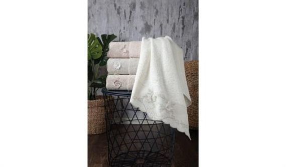 Pupilla 6'lı Paket Bambu 50*90 Nakışlı Havlu Lena