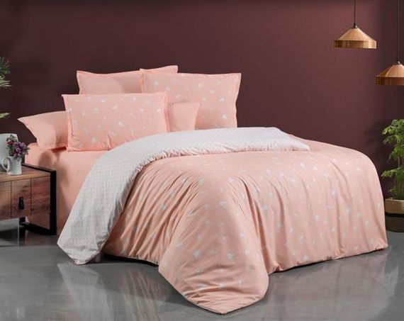 Sarev Ranforce Çift Kişilik Nevresim Takımı Bazaar Rola Somon